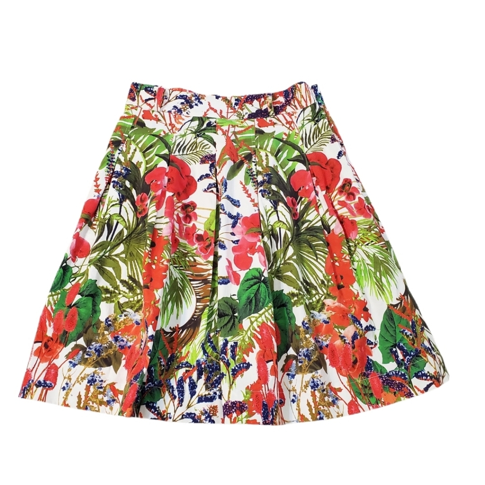 Soft Surroundings Tropical Floral Print A-line‎ Skirt Size Small